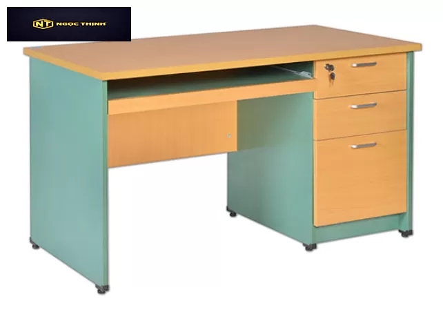 Bàn làm việc gỗ Melamine có hộc liền và bàn phím SV120SHL3DF